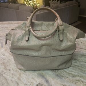 Gray/Beige ostrich Kate Spade
